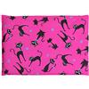 Giraffenland Cuscino termico - semi di uva - gatto nero-sfondo fuchsia - 30x20cm - Terapia caldo e freddo