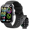 Jugeman Smartwatch Uomo Donna Chiamate Bluetooth, 1.96'' Orologio Smartwatch con Cardiofrequenzimetro/Contapassi/Sonno/SpO2, 113+ Sportive Smart Watch IP68 Impermeabile Fitness Tracker per iOS Android