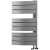 LAZZARINI Termoarredo 780x550 mm cromo tubi curvi con attacco laterale reversibile - Pieve di Lazzarini