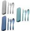 ZGDEIWGF Scatola Posate 3 Pezzi, Set Da Viaggio, Posate in Plastica, Forchette