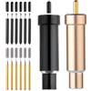 PEUTIER Confezione da 14 Pezzi Set di Lame a Punta Fine e Blocchi per Coltelli, Lama per Taglio Profondo e Alloggiamento Robusto Lama di Ricambio a Punta Fine Compatibile con Explore Maker