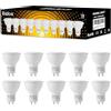 Eslas Lampadine Gu10 LED 3000K Luce Bianca Calda, 6W 600LM, Equivalente a 60W, 120°Angolo del Fascio, CRI>80+,Non-Dimmerabile, Confezione da 10