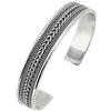 Treasure Bay Bracciale rigido da uomo e da donna, in argento Sterling 925, con dettaglio a catena, Misura unica, Argento sterling
