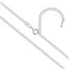 SILBERTALE Collana sottile in argento Sterling 925, larghezza 2 mm, catena a maglia barbazzale regolabile in argento, lunghezza 40-60 cm, 55+5 Zentimeter, Argento sterling