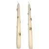 Cereria Di Giorgio 2 Candele Coniche Avorio con stelle di Cera - Natale - h 25 cm- Artigianle- Made in Italy- Cereria Di Giorgio