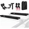 Abahub Soft Roof Rack Pads per tavola da surf, SUP, kayak, canoa, con 2 cinghie di ancoraggio, 2 corde di ancoraggio, 2 passanti per il cappuccio e custodia (da utilizzare con la traversa)