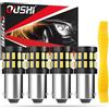 OUSHI Lampadina LED BA9S, 700% Luminosità 6500K Bianco Xeno 12V 24V 3014 Chip Canbus Lampadina LED BA9 T4W 1895 53 57 per Auto Interni Cupola Mappa Targa Luce Vano Portaoggetti, 4pcs