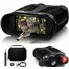 ZIMOCE Binocolo 4K Visione Notturna per Adulti, Portata 1000m, Foto 36MP, Zoom 8×, Schermo 3,2″, Batteria Ricaricabile 4000mAh, Scheda da 32GB, Ideale per Campeggio, Sicurezza & Osservazione della Fauna