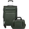 COOLIFE Valigia Trolley Morbida 66cm e 1 Borsa a Tracolla Grande