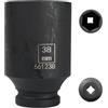 Flewdart bussola lunga esagonale 1/2 38mm, chiave a bussola 38 mm 1/2, Lunghezza 78 mm, acciaio al cromo molibdeno, CR-MO (38mm)