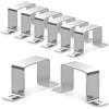 sturiz 8 Pezzi 30x30 mm Quadrato Tubo Morsetto Staffa a U in Acciaio Inox 304 a Forma di U Puntone Connettore Staffa Tubo Fibbia Morsetto Cavo per Porte d'Ingresso Finestre e Tubi Vari