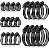 Jeboler Nero Fascette stringitubo 6-51mm, set di 20 fascette stringitubo in acciaio inox, 5 dimensioni di morsetti per tubo per tubo flessibile, assortimento di fascette stringitubo per tubo del gas