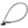 Laroal Gomito da 90° per tubi flessibili idraulici, 50 cm, acciaio inox intrecciato, ideale per bagni e cucine
