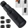Chuainxin Aeratore Rubinetto Spruzzatore, Prolunga Rompigetto Nero Doccetta Estraibile Rubinetto Cucina Bagno, 360° Girevole Filtro per Risparmio Idrico, con Adattatore Filettato per M22 a M20,M22,M24,G1/2,FM20