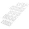 KLEBESHOP24 Cuscinetti elastici autoadesivi, confezione da 5 x 8 pezzi, tampone di arresto trasparente, piedini in gomma per incollare, tampone protettivo
