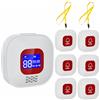 Chatthen Salvavita Anziani, Pulsante Salvavita Anziani WiFi, App Tuya Smart/Smart Life per Ricevere Notifiche da Remoto (Supporto solo 2.4GHz Wi-Fi), 1 Ricevitore + 6 Pulsantes