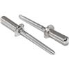 Idt Trade Rivetti ciechi di tenuta 6,4 x 20 mm, 6 pezzi in acciaio inox A2 (V2A) con testa piatta, forma chiusa B rivetti pop-up DIN 7337 - ISO 16585
