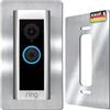 Baron Design Ring Video Doorbell Pro 1/2 - Pannello da parete, supporto in acciaio inox, scudo, telaio, design di alta qualità, con kit di fissaggio (spazzolato)