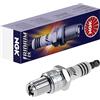 NGK Candela accensione 6014 Elettrodo centrale - iridio 1 Elettrodo di massa schermato/a 5 kOhm con sede-tenuta piatta Attacco/Raccordo-SAE fisso Apertura chiave: 20,8 mm Lunghezza filettatura: 19,0mm