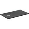 Ideal Standard - Ultra Flat S+, Piatto doccia rettangolare ultrasottile in resina effetto pietra, 120x70cm, Ideal Solid, Scarico lato corto, Nero