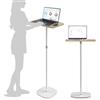 Caossuixin Scrivania regolabile in altezza, 46 - 120 cm, regolabile in altezza, colore bianco, per laptop, proiettore, ufficio, lavoro, tavolo per computer portatile, altezza regolabile