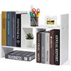 Hossejoy Libreria e organizer da scrivania, regolabile, in legno, piccola libreria da banco, espositore salvaspazio, per casa e ufficio, facile da montare