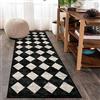 Lahome Tappeto a traliccio marocchino, lavabile, nero, per bagno, lavanderia, moderno, morbido, antiscivolo, per interni, per comodino, cucina, corridoio, bar, ingresso e camper