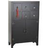 DRW Mobile cassettiera stile orientale nero 63 x 27 x 101 cm