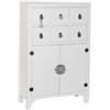 DRW Mobile cassettiera stile orientale bianco 63 x 27 x 101 cm