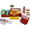 CARTOON Cassa del supermercato con accessori banconote cestino POS 40 pezzi gioco per bambini