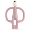 Matchstick Monkey, Original Teether & Gel Applicator, Antimicrobial Silicone Teething Toys for Baby, Easy to Grip, BPA Free, 3 Months Old+, 10.5 cm, Dusty Pink Monkey