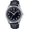 Casio MTP-V005L-1B4 Men's Standard Analog Black Leather Band Black Numbers Dial Watch
