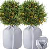 GIONAR 2 Protezioni Termiche per vasi - 70 x 65 cm - Sacchetti di Protezione per Piante - Protezione Invernale per Vaso con Cordino - Protezione antigelo per vasi per Piante