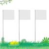 AIEX 5.1 ?7.6cm 42 Pezzi Marcatura Bandiere con Asta in Acciaio da 35cm Vinile Bandiera del Palo per Uso Industriale Servizi Pubblici Sotterranei Architettura del Paesaggio (Bianca)