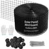 TUAKIMCE Kit Rete Antiuccelli per Pannello Solare 15cm x 30m, Filo PVC Disuasore per Uccelli, Protezione per Pannello Solare per Impedire la Nidificazione delle Colombe Sotto i Pannelli Solari