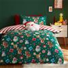 Catherine Lansfield Christmas Icons So Soft - Set copripiumino singolo reversibile con federa, colore: verde