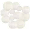 AOOSA Lanterne di carta Bianco, 12 Lanterna di Carta Rotonde da Appendere, 10, 15, 20, 25 cm Lanterne Cinesi da Decorazione per decorazioni per la casa, feste, matrimoni, festival (Bianco)