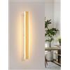 LUOLONG Lampada da parete a LED Lampada da parete lunga in legno Bambù 80 cm Lampada da interno 3000K Lampade da parete 25W Illuminazione interna moderna Lampada da comodino Lampada da corridoio