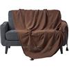 Homescapes, Copriletto in Cotone 100%, 152 x 204 cm, Colore: Cioccolato
