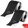 Umllpet 2 cerniere lampo autoadesive a doppia cerniera lampo per porte antipolvere, serre e progetti di costruzione, con tagliapellicola in plastica, colore nero, 213 cm x 7,6 cm