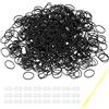 sourcing map Kit di 600 elastici in gomma con 25 clip a S, 1 gancio, elastici di ricambio per braccialetti per tessere, fai da te, artigianato, regalo, nero