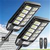 Adewalk Lampione Solare Led Esterno con Telecomando, IP66 Impermeabile Lampada Stradale Solare con Sensore di Movimento, 6500K Super Bright Lampioni da Giardino Esterno Solari per Garage