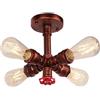 PETITES ECREVISSES Plafoniera Industriale Lampada da soffittoper con 4 Yeste Lampada a sospensione a Tubo d'acqua Vintage Illuminazione E27 Interni per Soggiorno Camera da Letto Cucina