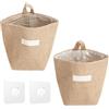 LOLANIUT Cesto sospeso piccolo con 2 pezzi, autoadesivo, piccolo organizer da parete, cestino da appendere, cesti piccoli, cestino da appendere, può essere utilizzato in bagno, cucina e uffici
