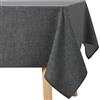Homaxy Tovaglia luccicante lavabile, in lino, rettangolare, 100 x 140 cm, impermeabile con effetto loto, antimacchia, facile da pulire, per soggiorno, sala da pranzo, feste, colore grigio scuro