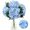 merakdoira Fiori artificiali di ortensia, 4 fiori finti a stelo lungo singolo, 40 cm, grandi bouquet di fiori finti realistici al tatto, per matrimoni, feste in casa, centrotavola, decorazione per
