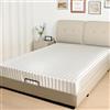 Lirex Satin Lenzuolo Adattabile, Tessuto in Poliestere Morbido e Setoso, Confezione Profonda 36 cm con Angoli Elasticizzati, 140 x 200 x 36 cm, Strisce Bianco