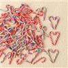 DAHI 100pz Mini Decorazione Natalizia Bastoncini di Zucchero, Albero di Natale Caramelle Fai da Te, da Appendere, Miniature Candy Cane Decorazione, Piccole Decorazioni Natalizie (colore C)