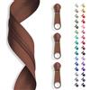 SLANTASTOFFE BRINGEN SIE UNSEREM STOFF L 5 m cerniera lampo infinita, spirale 3 mm + 15 cursori/zipper 32 colori, vendita al metro (marrone medio)