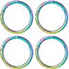 SUNNYCLUE 1 Box Spring O Rings Moschettone Clip Rotondo Grande 48mm Lega di Metlega Arcobaleno Snap Trigger Ganci Fibbie Fermagli per Gioielli Creazione Artigianato Portachiavi Borsa Borsetta Fornitur